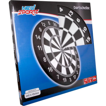 New Sports Kork Dartboard inklusive 6 Pfeilen New Sports Kork Dartboard inklusive 6 Pfeilen