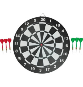 New Sports Kork Dartboard inklusive 6 Pfeilen