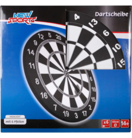 New Sports Kork Dartboard inklusive 6 Pfeilen