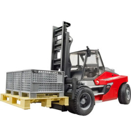 Linde HT160 Stapler mit Palette und 3 Gitterboxen