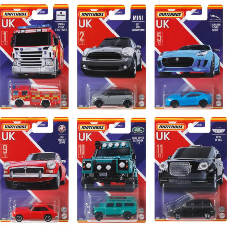 Mattel GWL22 Matchbox Best of UK Die-Cast, sortiert