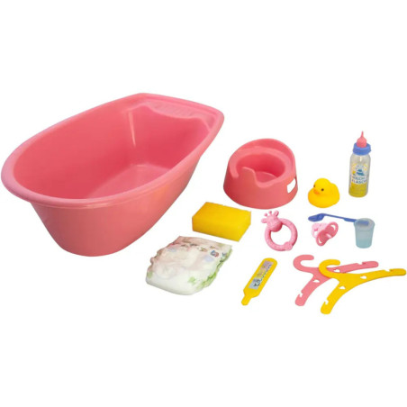 Puppen-Badewanne mit Zubehör, ca. 50 cm Puppen-Badewanne mit Zubehör, ca. 50 cm