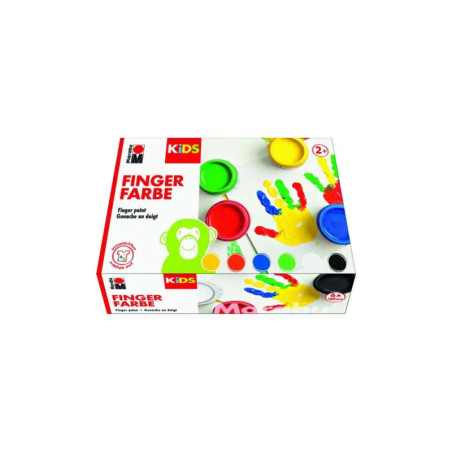 Marabu KiDS FINGERFARBE 6er Set, 6 x 100