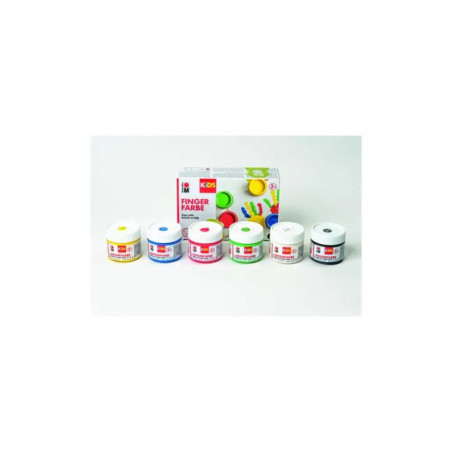 Marabu KiDS FINGERFARBE 6er Set, 6 x 100