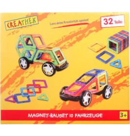 Creathek Magnet-Bauset mit Rädern, 32 Teile