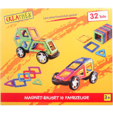 Creathek Magnet-Bauset mit Rädern, 32 Teile