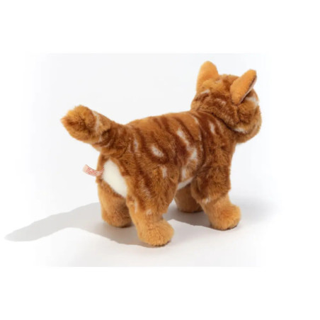 Teddy Hermann Katze stehend, rot getigert, 20 cm