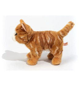 Teddy Hermann Katze stehend, rot getigert, 20 cm