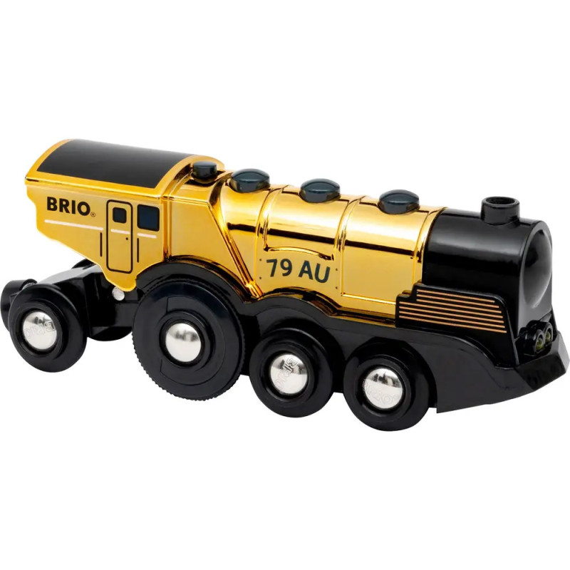 Ravenburger 63363000 BRIO Goldene Batterielok mit Licht und Sound RW Trains