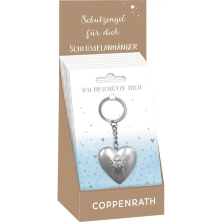 Schlüsselanhänger: Ich beschütze dich - Herz mit Schutzengel