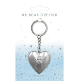 Schlüsselanhänger: Ich beschütze dich - Herz mit Schutzengel