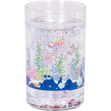 Glitzerbecher mit Schwimmelementen - Nella Nixe