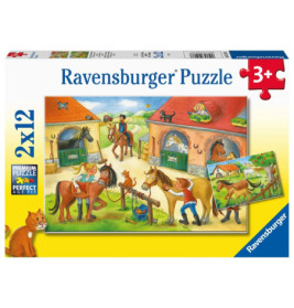 Ravenburger 5178 Puzzle Ferien auf dem Pferdehof 2 X 12 Teile
