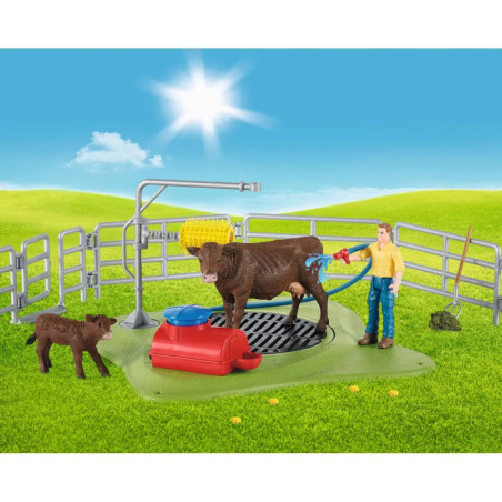 schleich® 42529 Farm World Kuh Waschstation