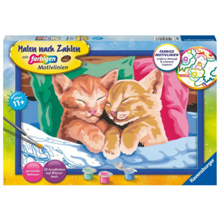 Ravenburger 28986 Malen nach Zahlen Verschmuste Kätzchen Malen nach Zahlen Serie C