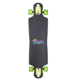 NoRules Longboard Compact ABEC 7 Neon, mit Leuchtrollen