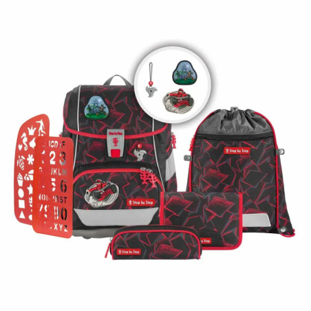 2IN1 PLUS Schulranzen-Set Ninja Yuma , 6-teilig