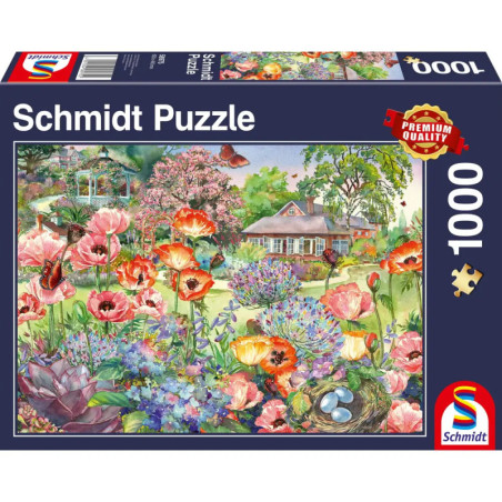 Schmidt Spiele 58975 Puzzle Blühender Garten 1000 Teile