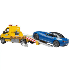 MB Sprinter Autotransporter m. Light + Sound Modul und BRUDER Roadster