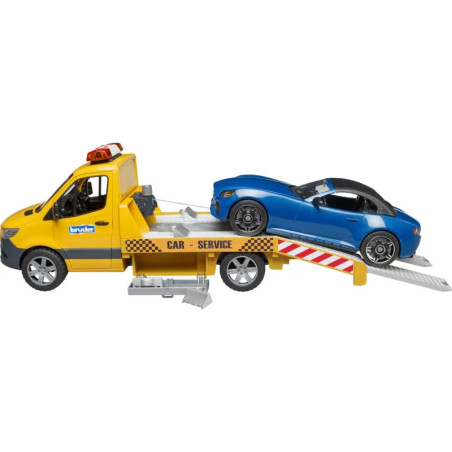 MB Sprinter Autotransporter m. Light + Sound Modul und BRUDER Roadster MB Sprinter Autotransporter m. Light + Sound Modul und BRUDER Roadster