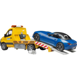 MB Sprinter Autotransporter m. Light + Sound Modul und BRUDER Roadster