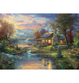 Schmidt Spiele 59691 Puzzle Thomas Kinkade Nature's Paradise 1000 Teile