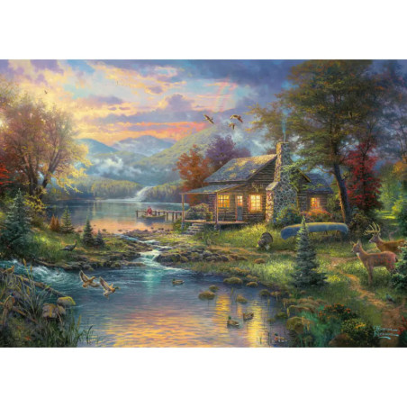 Schmidt Spiele 59691 Puzzle Thomas Kinkade Nature's Paradise 1000 Teile