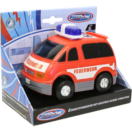 Speedzone Einsatzfahrzeug mit Licht, bump & go, sortiert