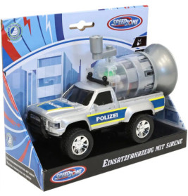 Speedzone Einsatzfahrzeug mit Sirene, Friktion, 15 cm, sortiert