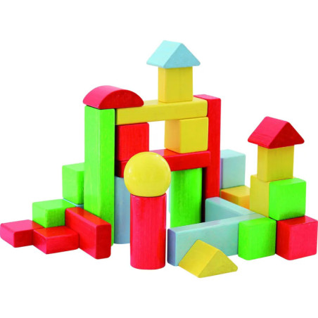 SpielMaus Holz Bausteine in Trommel, 90 Stück, bunt SpielMaus Holz Bausteine in Trommel, 90 Stück, bunt