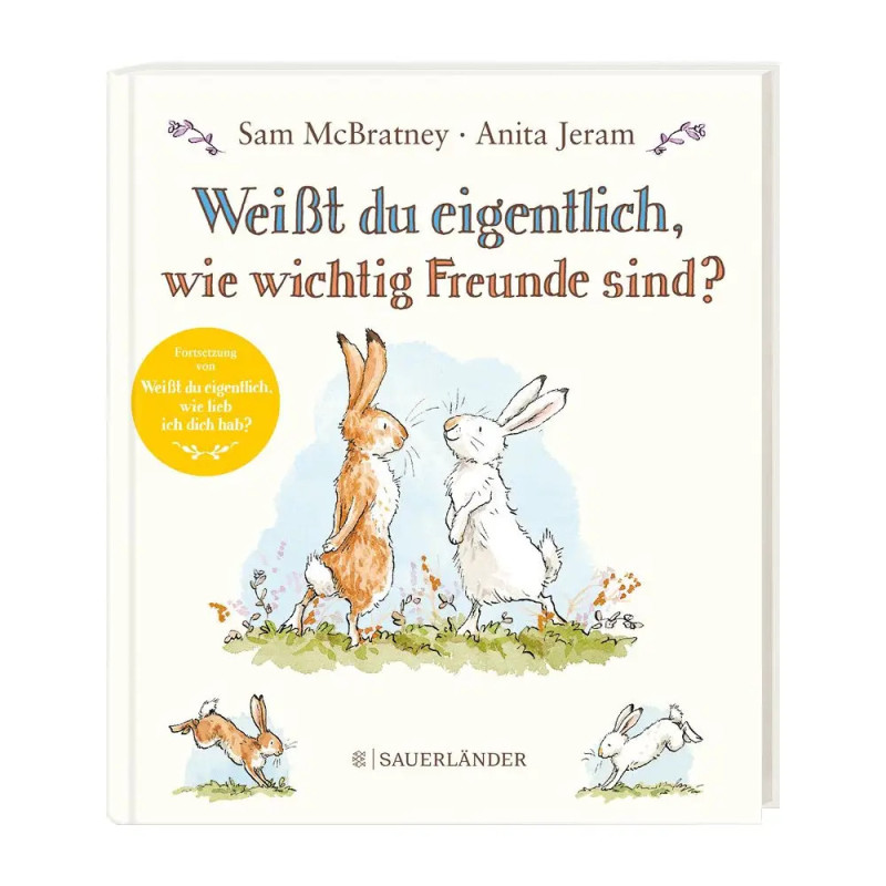 Deutsches Kinderbuchcover mit zwei gezeichneten Kaninchen und dem Titel Weißt du eigentlich, wie wichtig Freunde sind?. Deutsches Kinderbuchcover mit zwei gezeichneten Kaninchen und dem Titel Weißt du eigentlich, wie wichtig Freunde sind?.