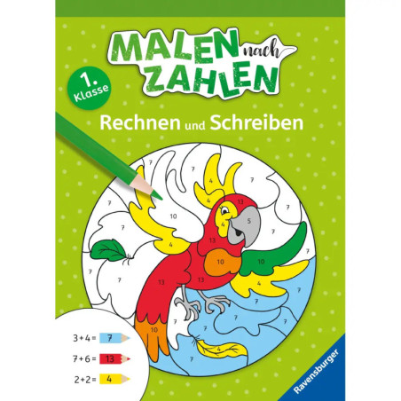 Ravenburger 48977 Malen nach Zahlen, 1. Kl.: Rechnen und Schreiben Kreativität