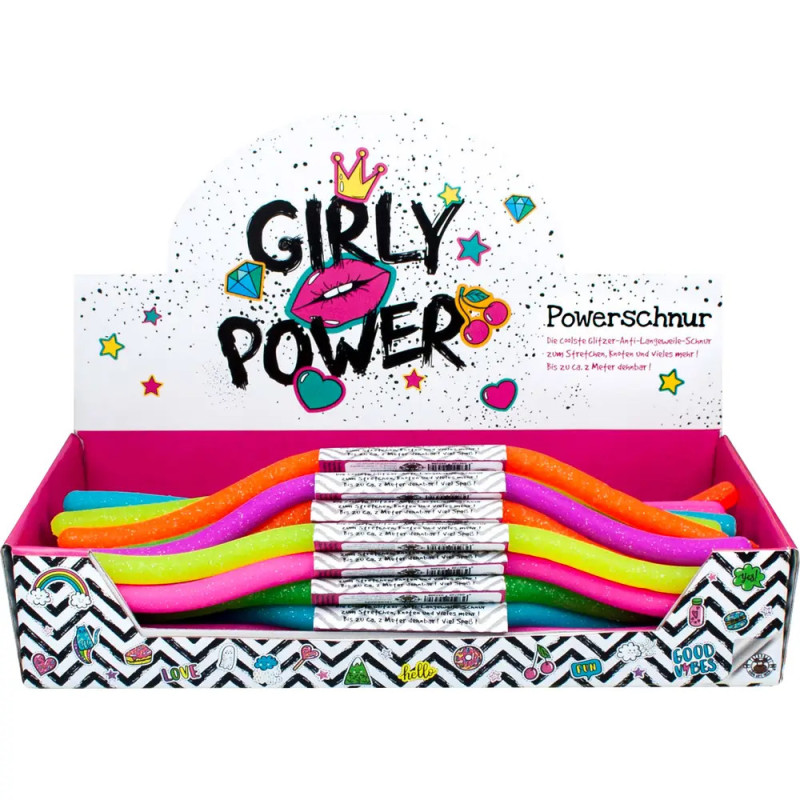 Powerschnur Glitzer, sortiert (1 Stück)
