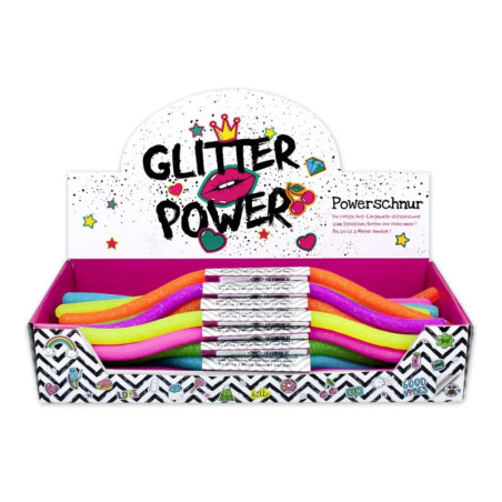 Powerschnur Glitzer, sortiert (1 Stück)