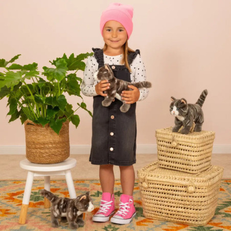 Teddy Hermann Katze stehend, grau, 20 cm Teddy Hermann Katze stehend, grau, 20 cm