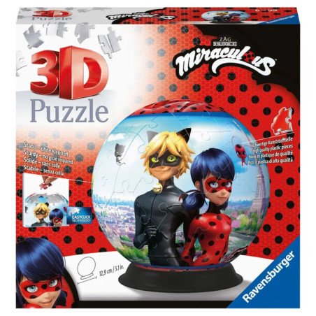 Ravenburger 11167 Puzzle Puzzle-Ball Miraculous 3D 72 Teile