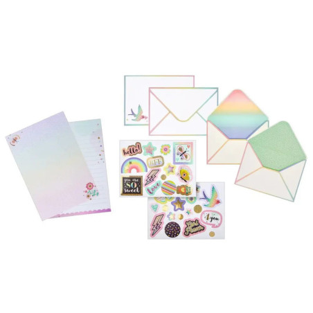 Flowers & Friends Briefpapier-Set