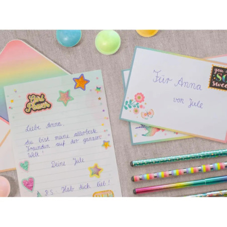 Flowers & Friends Briefpapier-Set