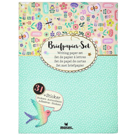 Flowers & Friends Briefpapier-Set