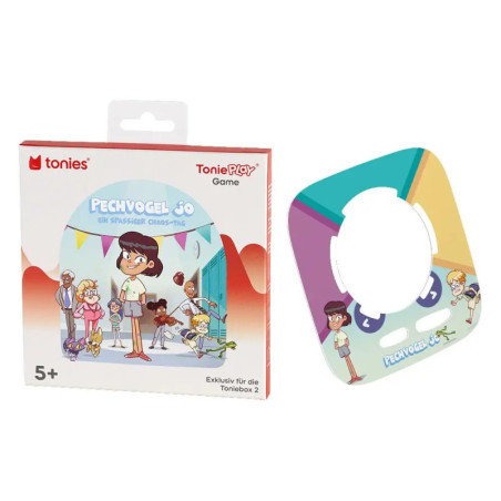 Bunte Tonie-Spielbox und Karte mit Cartoon-Kindern und Tieren, geeignet ab 5 Jahren. Bunte Tonie-Spielbox und Karte mit Cartoon-Kindern und Tieren, geeignet ab 5 Jahren.