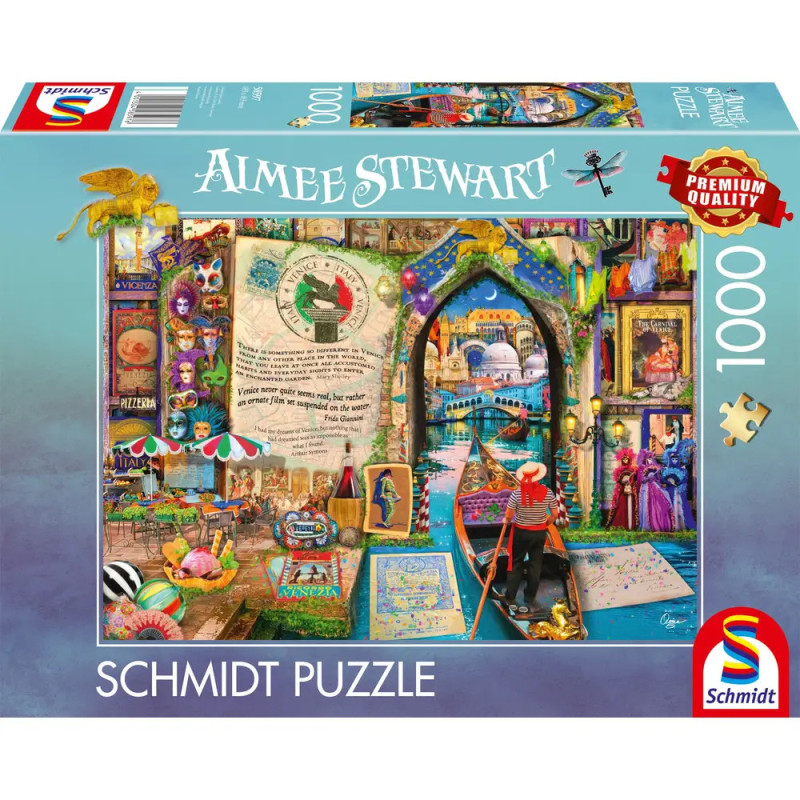 Schmidt Puzzle 1000 Teile mit buntem Venedig-Motiv von Aimee Stewart.