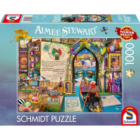 Schmidt Puzzle 1000 Teile mit buntem Venedig-Motiv von Aimee Stewart.