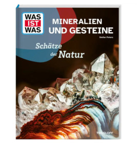 Buchcover Mineralien und Gesteine mit Kristallen, Mineralien und deutschem Text.