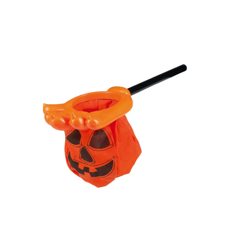 Bonbontasche mit Plastik-Kralle, orange, L:51cm, einzeln