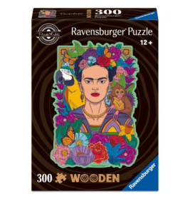Frida Kahlo Puzzle mit Blumen, Tieren, 300 Teilen, bunten Farben geeignet ab 12 Jahren.