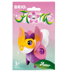 BRIO Flora Spielzeug: Bunte Aster-Tierfigur ab 3 Jahren, in Pink und Gelb gestaltet.