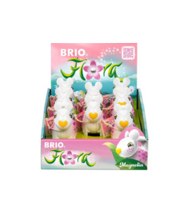 BRIO Flora Magnolia Spielzeugtiere: Schachtel mit weißen und rosa Leoparden mit Herznase.