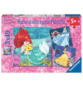 Ravensburger 9350 Puzzle Abenteuer der Prinzessinnen 3 X 49 Teile