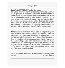 Tagesabreißkalender Nr.13 2026