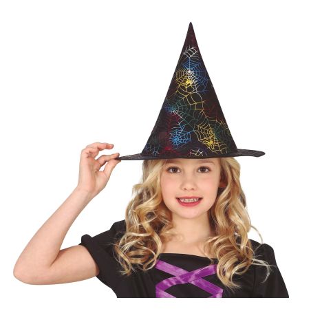 HUT HEXE BUNTES SPINNENNETZ KINDER